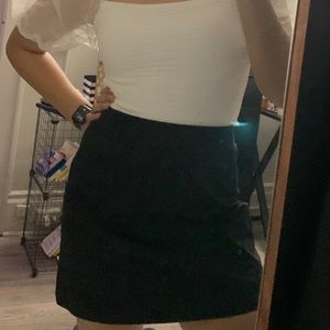 Size 6, Black Everlane mini skirt.